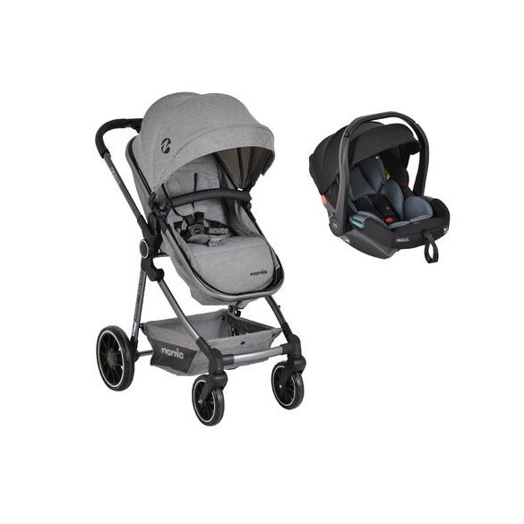 GISELLE átalakítható babakocsi és autós hordozó 40-87cm 2in1 SZÜRKE