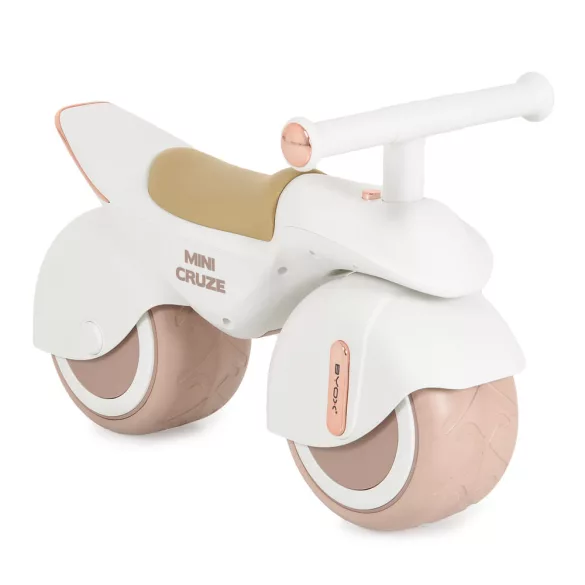 MINI CRUZE futóbicikli, ráülős járgány, kismotor, zenélő, óriás kerekekkel FEHÉR