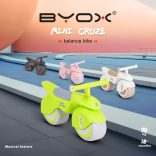 MINI CRUZE futóbicikli, ráülős járgány, kismotor, zenélő, óriás kerekekkel FEHÉR