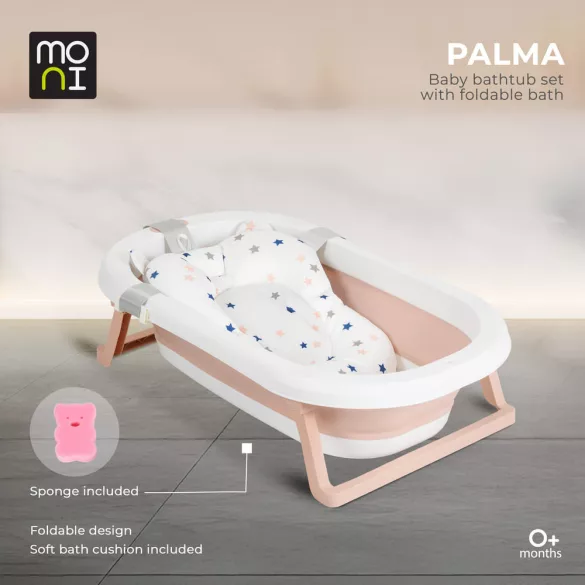 PALMA összecsukható kád fürdetőpárnával PINK