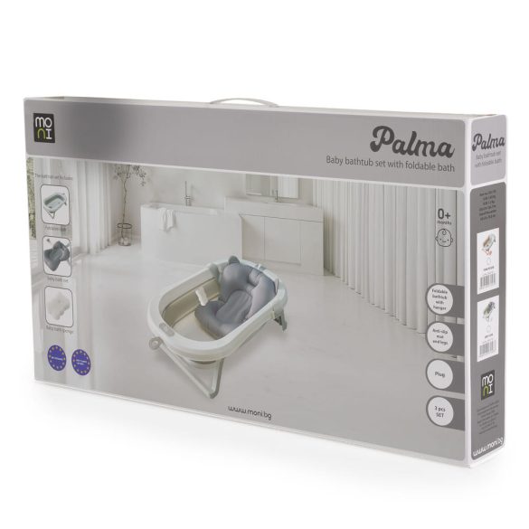 PALMA összecsukható kád fürdetőpárnával SZÜRKE