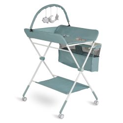   KASKADA multi pelenkázó asztal játékhíddal, tárolókkal MENTA