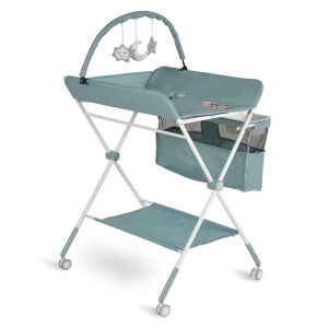 KASKADA multi pelenkázó asztal játékhíddal, tárolókkal MENTA