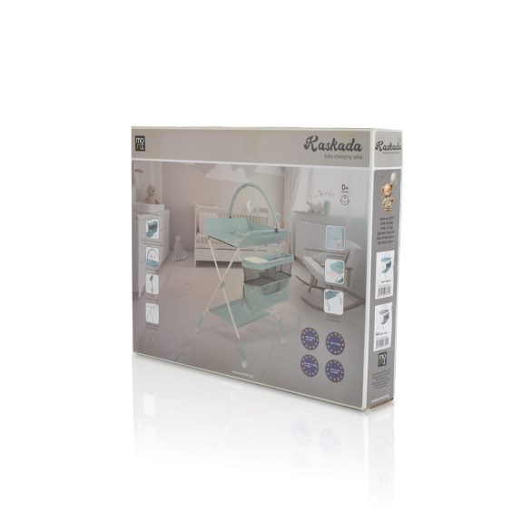 KASKADA multi pelenkázó asztal játékhíddal, tárolókkal MENTA