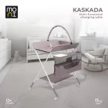 KASKADA multi pelenkázó asztal játékhíddal, tárolókkal SZÜRKE