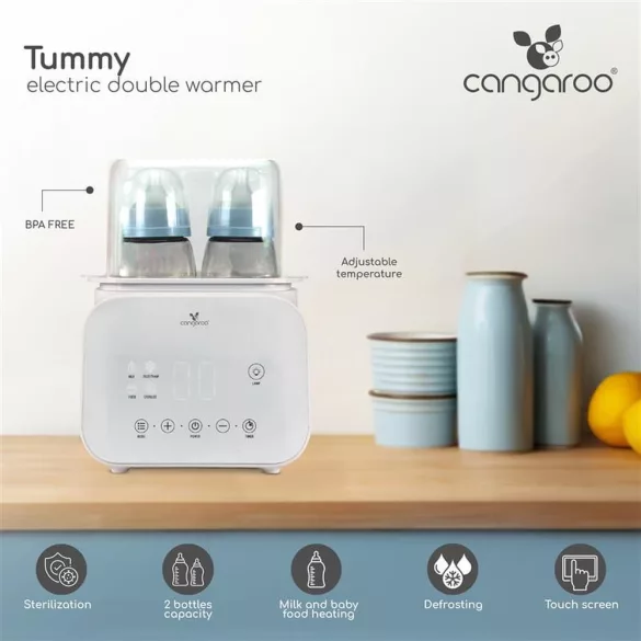 TUMMY cumisüveg melegítő  felolvasztó funkcióval