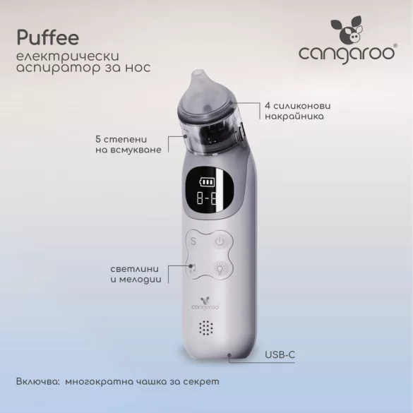 PUFFEE elektromos orrszívó 5 fokozat, zenél