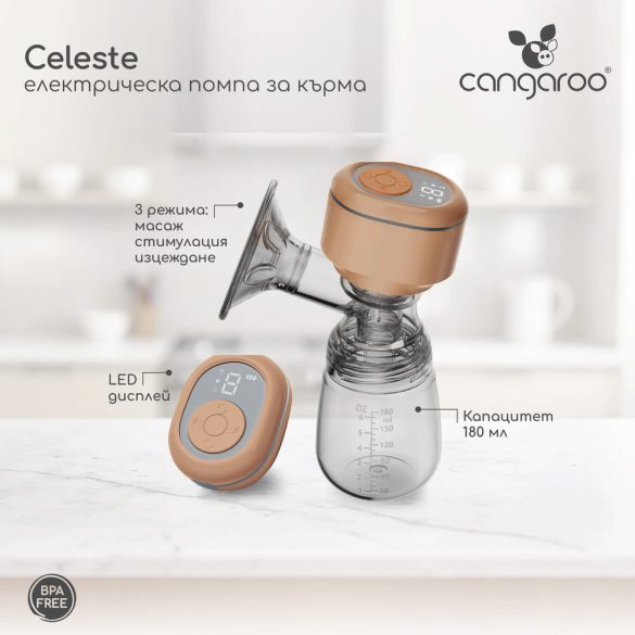 CELESTE elektromos mellszívó 180ml tartály, USB töltővel