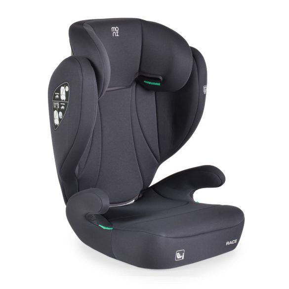 RACE autós ülés 100-150 cm ülésmagasítóvá alakítható SÖTÉT SZÜRKE