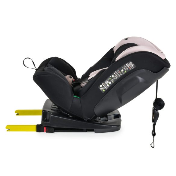 VAMOS autós ülés 40-150cm 360 forgatható PINK