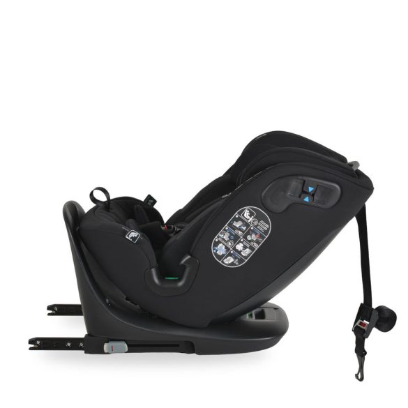 GTS prémium autós ülés 40-150cm SPS, 360fokban forgatható FEKETE