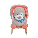 HINTÁZÓ kutyus plüss, zenélő, OLLIE  SZÜRKE/PIROS