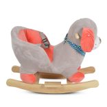 HINTÁZÓ kutyus plüss, zenélő, OLLIE  SZÜRKE/PIROS