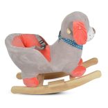 HINTÁZÓ kutyus plüss, zenélő, OLLIE  SZÜRKE/PIROS