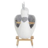 HINTÁZÓ hattyú plüss, zenélő FEHÉR