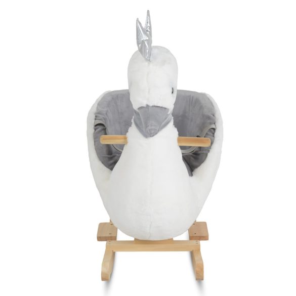 HINTÁZÓ hattyú plüss, zenélő FEHÉR