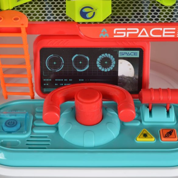 MŰANYAGJÁTÉK űrhajós zenélő, világító  asztal szett