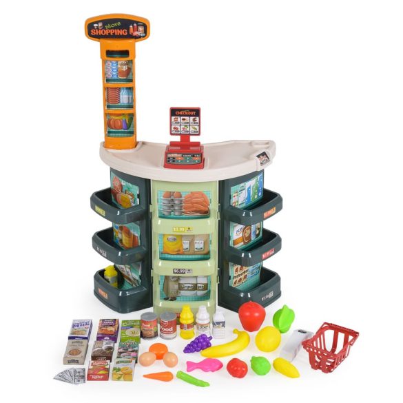 MŰANYAGJÁTÉK szupermarket kiegészítőkkel szett