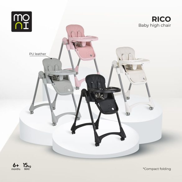 RICO multi etetőszék alsó kosár nélkül, összecsukható FEHÉR