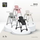 RICO multi etetőszék alsó kosár nélkül, összecsukható SZÜRKE