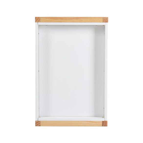 TIMBER fa pelenkázó állvány polccal FEHÉR/NATUR