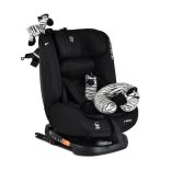 i-MAXX autós ülés,  isofix, forgatható, 2 plüss+párna 40-150cm FEKETE