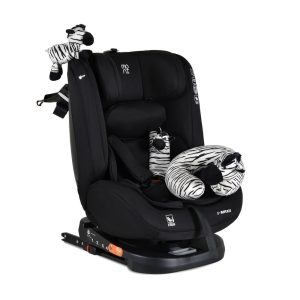 i-MAXX autós ülés,  isofix, forgatható, 2 plüss+párna 40-150cm FEKETE