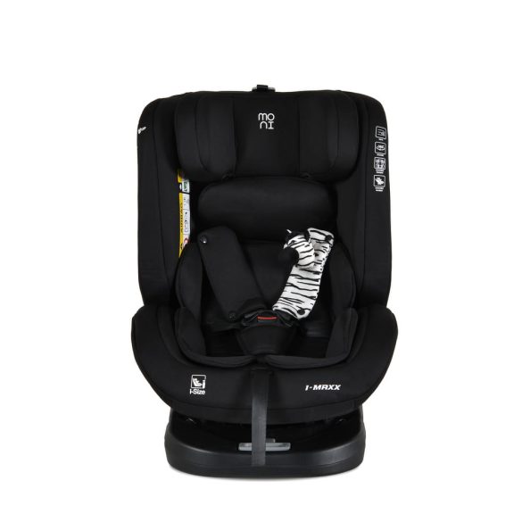 i-MAXX autós ülés,  isofix, forgatható, 2 plüss+párna 40-150cm FEKETE
