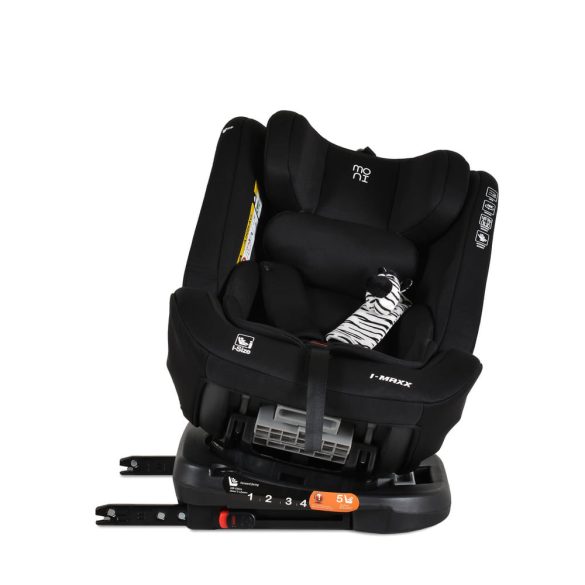 i-MAXX autós ülés,  isofix, forgatható, 2 plüss+párna 40-150cm FEKETE