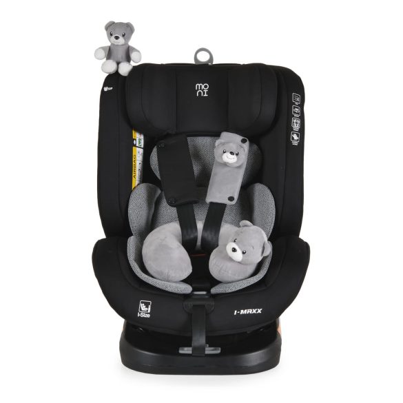 i-MAXX autós ülés,  isofix, forgatható, 2 plüss+párna 40-150cm SZÜRKE