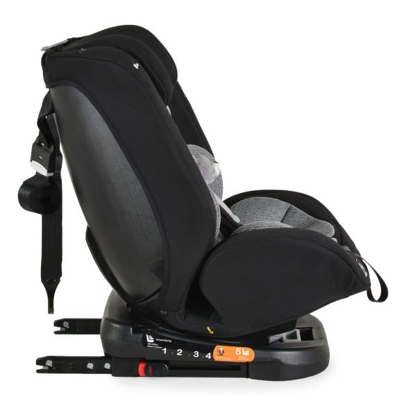 i-MAXX autós ülés,  isofix, forgatható, 2 plüss+párna 40-150cm SZÜRKE