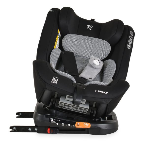 i-MAXX autós ülés,  isofix, forgatható, 2 plüss+párna 40-150cm SZÜRKE