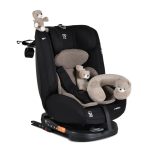 i-MAXX autós ülés,  isofix, forgatható, 2 plüss+párna 40-150cm BÉZS