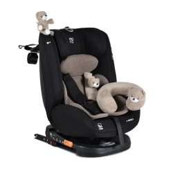   i-MAXX autós ülés,  isofix, forgatható, 2 plüss+párna 40-150cm BÉZS