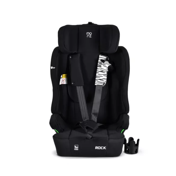 ROCK autós ülés 76-150cm, 2játékkal, pohártartó, belső öv, isofix nélkül FEKETE