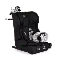   SECURITY autós ülés belső övvel, isofix, ajándék 2plüss+párna 76-150cm FEKETE
