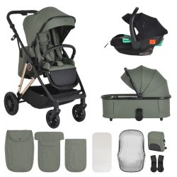 MERCI babakocsi szett 3in1 ZÖLD