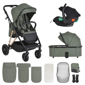 MERCI babakocsi szett 3in1 ZÖLD