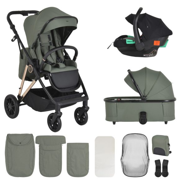 MERCI babakocsi szett 3in1 ZÖLD
