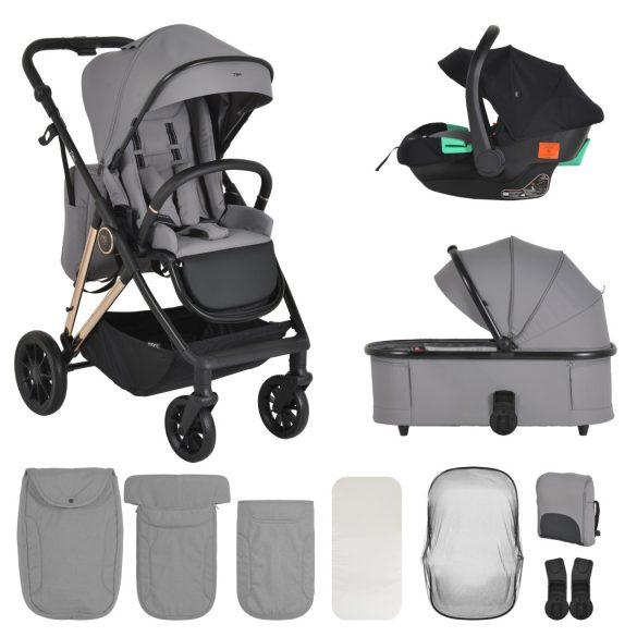 MERCI babakocsi szett 3in1 SZÜRKE