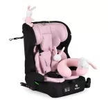 SECURITY autós ülés belső övvel, isofix, ajándék 2plüss+párna 76-150cm PINK