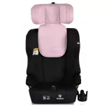 SECURITY autós ülés belső övvel, isofix, ajándék 2plüss+párna 76-150cm PINK