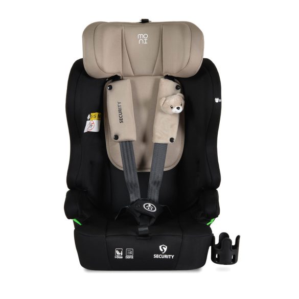 SECURITY autós ülés belső övvel, isofix, ajándék 2plüss+párna 76-150cm BÉZS