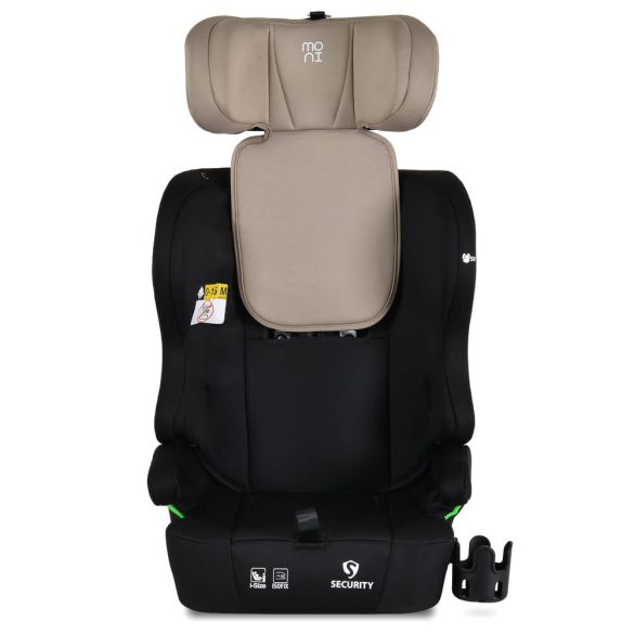 SECURITY autós ülés belső övvel, isofix, ajándék 2plüss+párna 76-150cm BÉZS