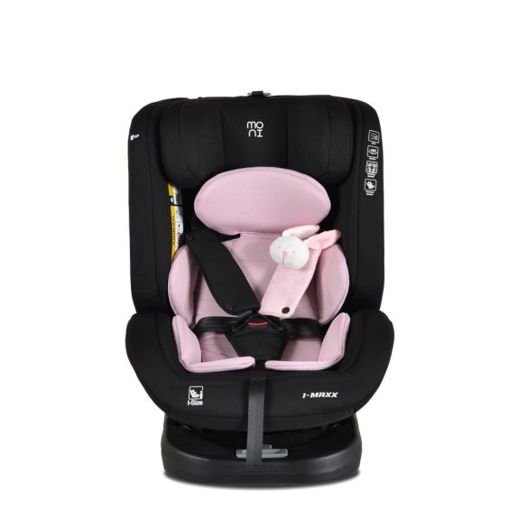 i-MAXX autós ülés, isofix, forgatható, 2 plüss+párna 40-150cm PINK