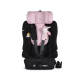 ROCK autós ülés 76-150cm, 2játékkal, pohártartó, belső öv, isofix nélkül PINK