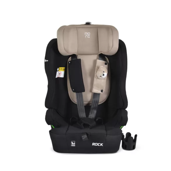 ROCK autós ülés 76-150cm, 2játékkal, pohártartó, belső öv, isofix nélkül BÉZS