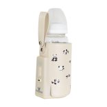 CALIENTE cumisüveg melegen tartó, hordozható, USB-C töltővel NAGY BÉZS