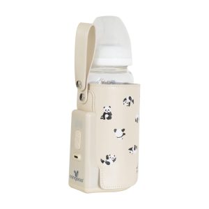 CALIENTE cumisüveg melegen tartó, hordozható, USB-C töltővel NAGY BÉZS