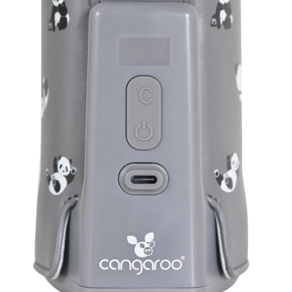 CALIENTE cumisüveg melegen tartó, hordozható, USB-C töltővel NAGY SZÜRKE